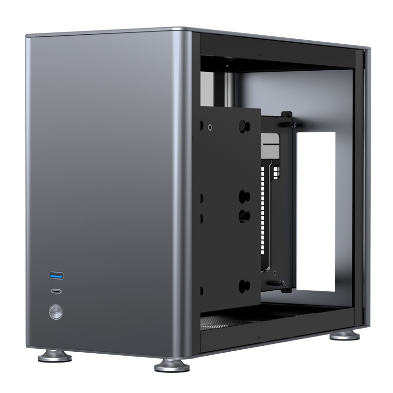 Obudowa do komputera Jonsbo A4 ITX, hartowane szkło szara