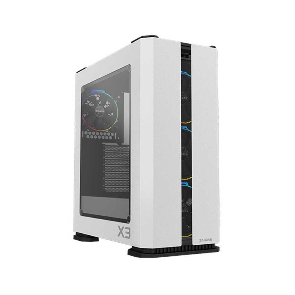 Obudowa do komputera Zalman X3 Midi-Tower, hartowane szkło, ARGB, biała