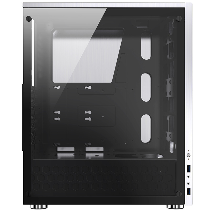 Obudowa do komputera Jonsbo C5 Midi-Tower, hartowane szkło srebrna