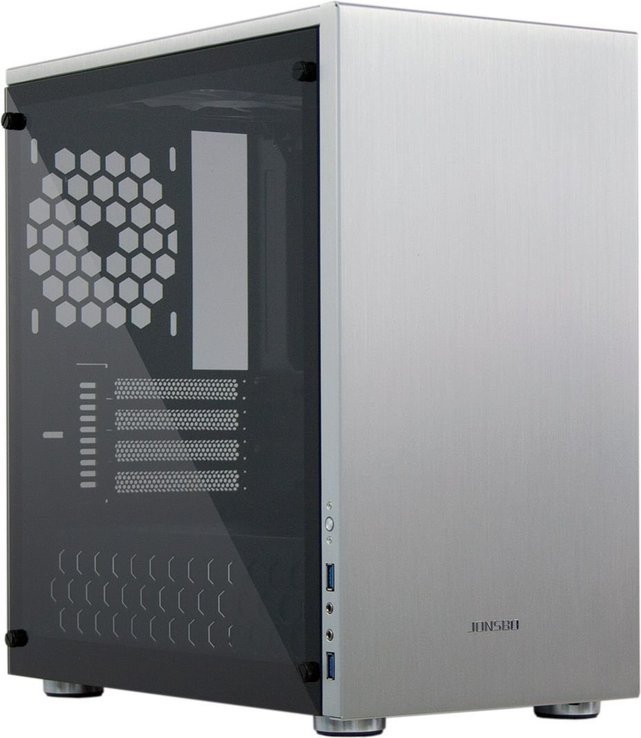 Obudowa do komputera Jonsbo C3 Plus Micro-ATX, hartowane szkło srebrna