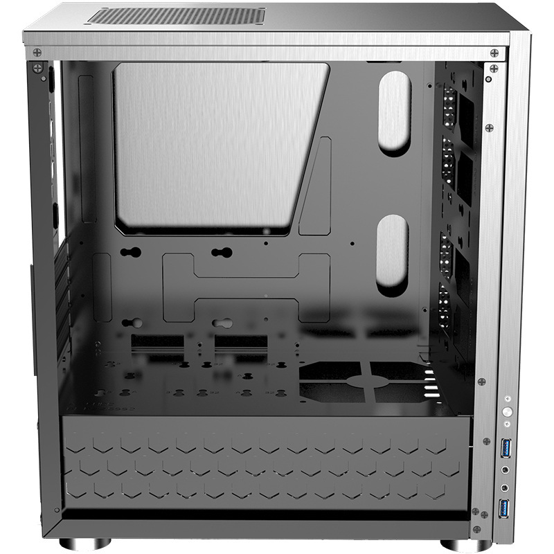 Obudowa do komputera Jonsbo C3 Plus Micro-ATX, hartowane szkło srebrna