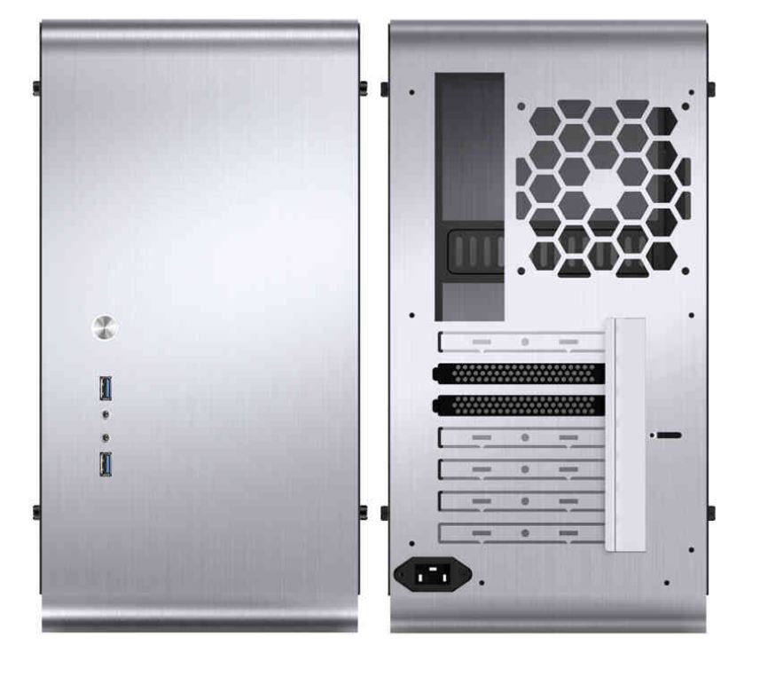 Obudowa do komputera Jonsbo U4 Plus Midi-Tower, hartowane szkło srebrna