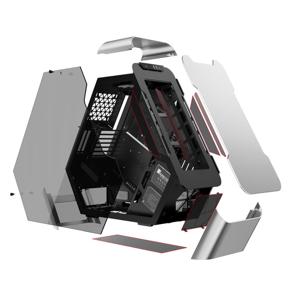 Zdjęcie produktu: Obudowa do komputera Jonsbo TR03-A Showcase, hartowane szkło srebrna Zdjęcie produktu: Obudowa do komputera Jonsbo TR03-A Showcase, hartowane szkło srebrna