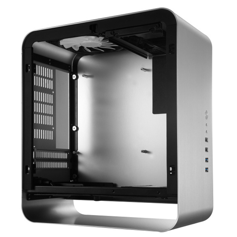 Obudowa do komputera Jonsbo UMX1 Plus Window ITX, hartowane szkło srebrna