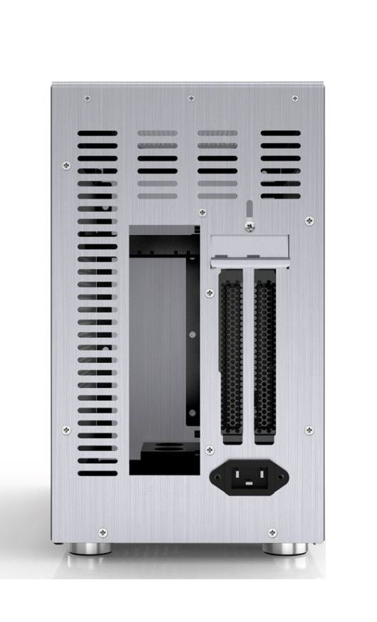 Obudowa do komputera Jonsbo V10 ITX, hartowane szkło srebrna