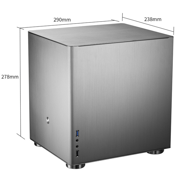 Zdjęcie produktu: Obudowa do komputera Jonsbo V4 Micro-ATX Cube- srebrna Zdjęcie produktu: Obudowa do komputera Jonsbo V4 Micro-ATX Cube- srebrna