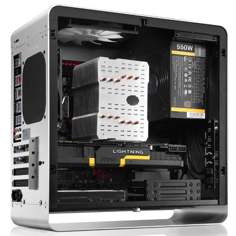 Obudowa do komputera Jonsbo UMX3 Window Micro ATX, hartowane szkło srebrna