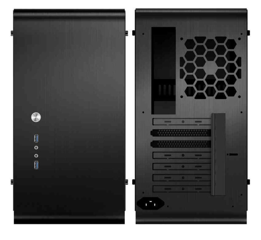 Obudowa do komputera Jonsbo U4 Plus Midi-Tower, hartowane szkło czarna