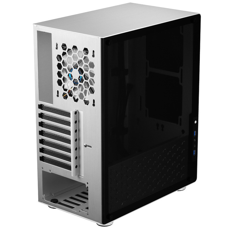 Obudowa do komputera Jonsbo U4 Midi-Tower, hartowane szkło srebrna