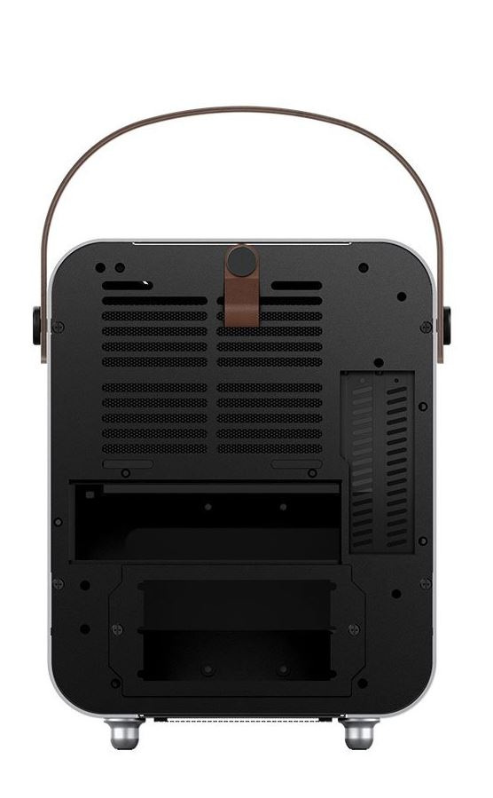 Obudowa do komputera Jonsplus BO 100 ITX, hartowane szkło srebrna