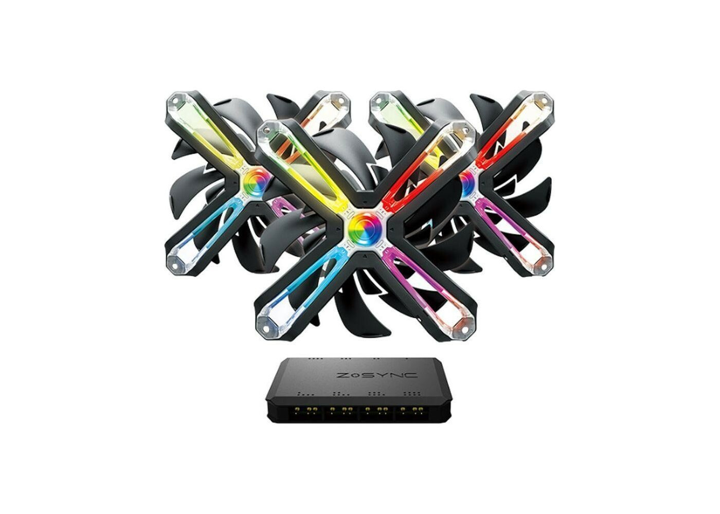 Wentylator Zalman 120mm ZM-SF120A3 ARGB (zestaw 3szt) z kontrolerem czarny