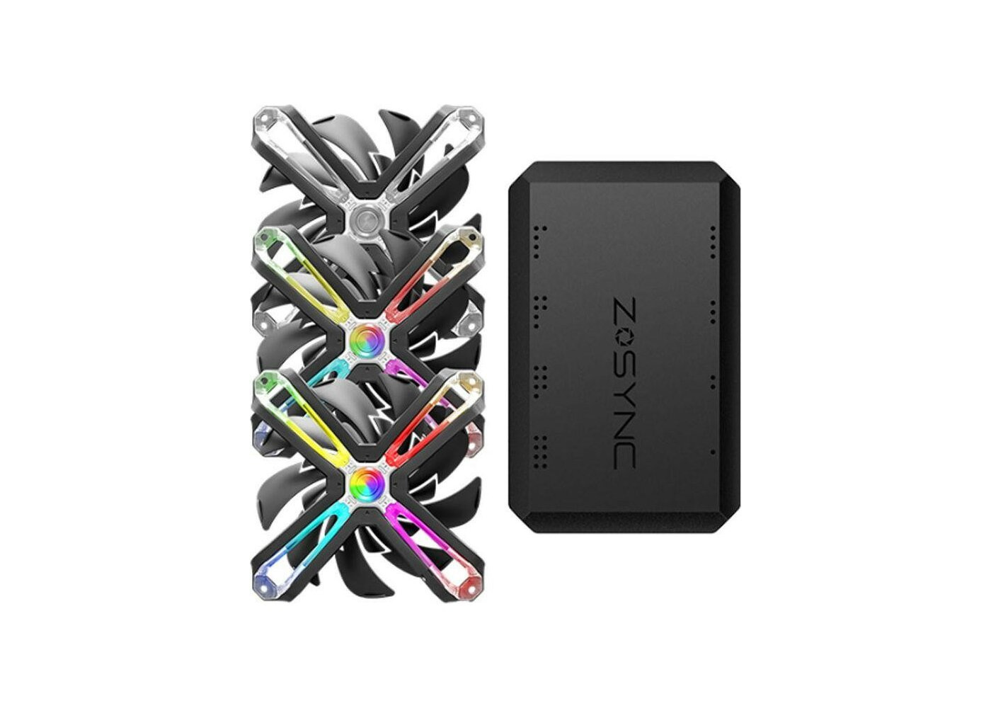 Wentylator Zalman 120mm ZM-SF120A3 ARGB (zestaw 3szt) z kontrolerem czarny