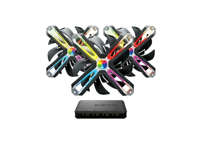 Zdjęcie produktu: Wentylator Zalman 120mm ZM-SF120A3 ARGB (zestaw 3szt) z kontrolerem czarny