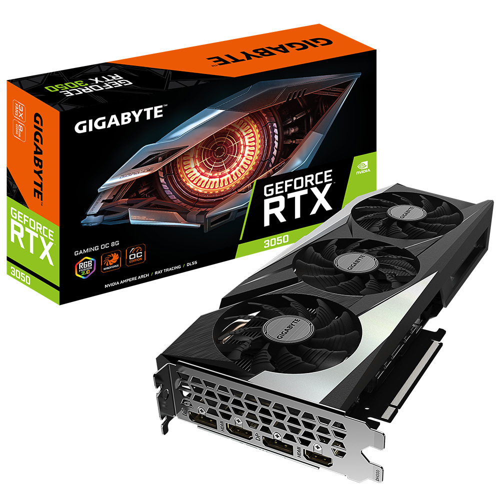 Gigabyte GeForce RTX 3050 Gaming OC 8GB GDDR6 (GV-N3050GAMING OC-8GD)