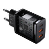 Miniatura zdjęcia: Ładowarka sieciowa Baseus Compact Quick Charger, 2x USB, 1x USB TYP-C PD, 3A, 30W - czarna (CCXJ-E01)