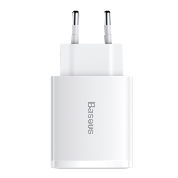 Zdjęcie produktu: Ładowarka sieciowa Baseus Compact Quick Charger, 2x USB, 1x USB TYP-C PD, 3A, 30W - biała (CCXJ-E02) Zdjęcie produktu: Ładowarka sieciowa Baseus Compact Quick Charger, 2x USB, 1x USB TYP-C PD, 3A, 30W - biała (CCXJ-E02)