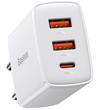 Miniatura zdjęcia: Ładowarka sieciowa Baseus Compact Quick Charger, 2x USB, 1x USB TYP-C PD, 3A, 30W - biała (CCXJ-E02) Miniatura zdjęcia: Ładowarka sieciowa Baseus Compact Quick Charger, 2x USB, 1x USB TYP-C PD, 3A, 30W - biała (CCXJ-E02)
