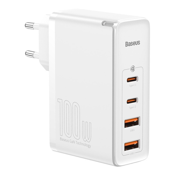 Zdjęcie produktu: Ładowarka sieciowa Baseus GaN2 Pro 100W, 2x USB A + 2x USB Typ-C - biała (CCGAN2P-L02) Zdjęcie produktu: Ładowarka sieciowa Baseus GaN2 Pro 100W, 2x USB A + 2x USB Typ-C - biała (CCGAN2P-L02)