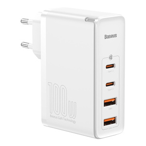 Miniatura produktu: Ładowarka sieciowa Baseus GaN2 Pro 100W, 2x USB A + 2x USB Typ-C - biała (CCGAN2P-L02)