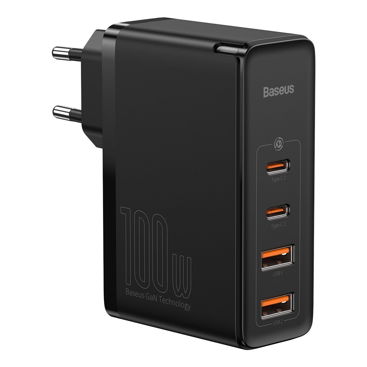 Ładowarka sieciowa Baseus GaN2 Pro 100W, 2x USB A + 2x USB Typ-C - czarna (CCGAN2P-L01)