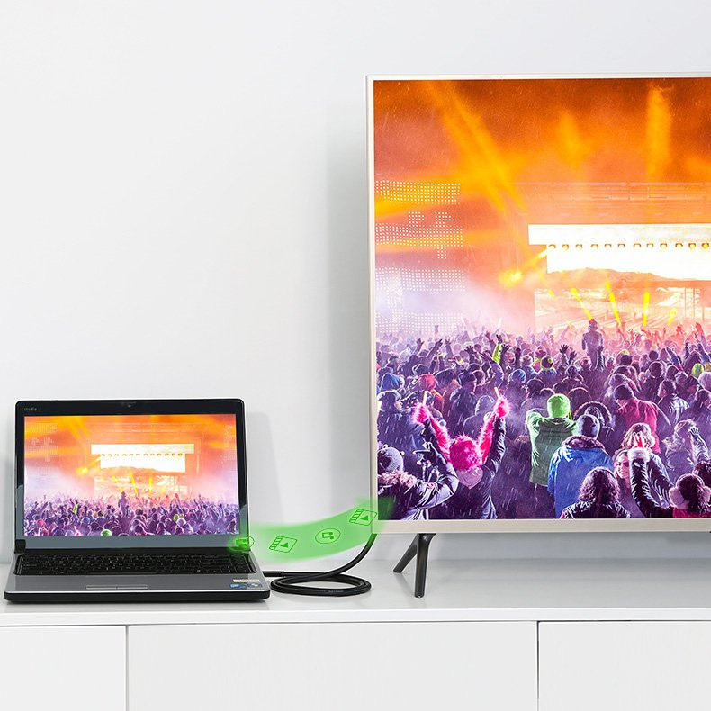 Ugreen HD127 kabel przewód HDMI - micro HDMI 19 pin 2.0v 4K 60Hz 30AWG 1m - czarny (30148)