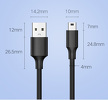 Kabel mini USB - USB-A UGREEN US132, 1,5m - czarny (10385)