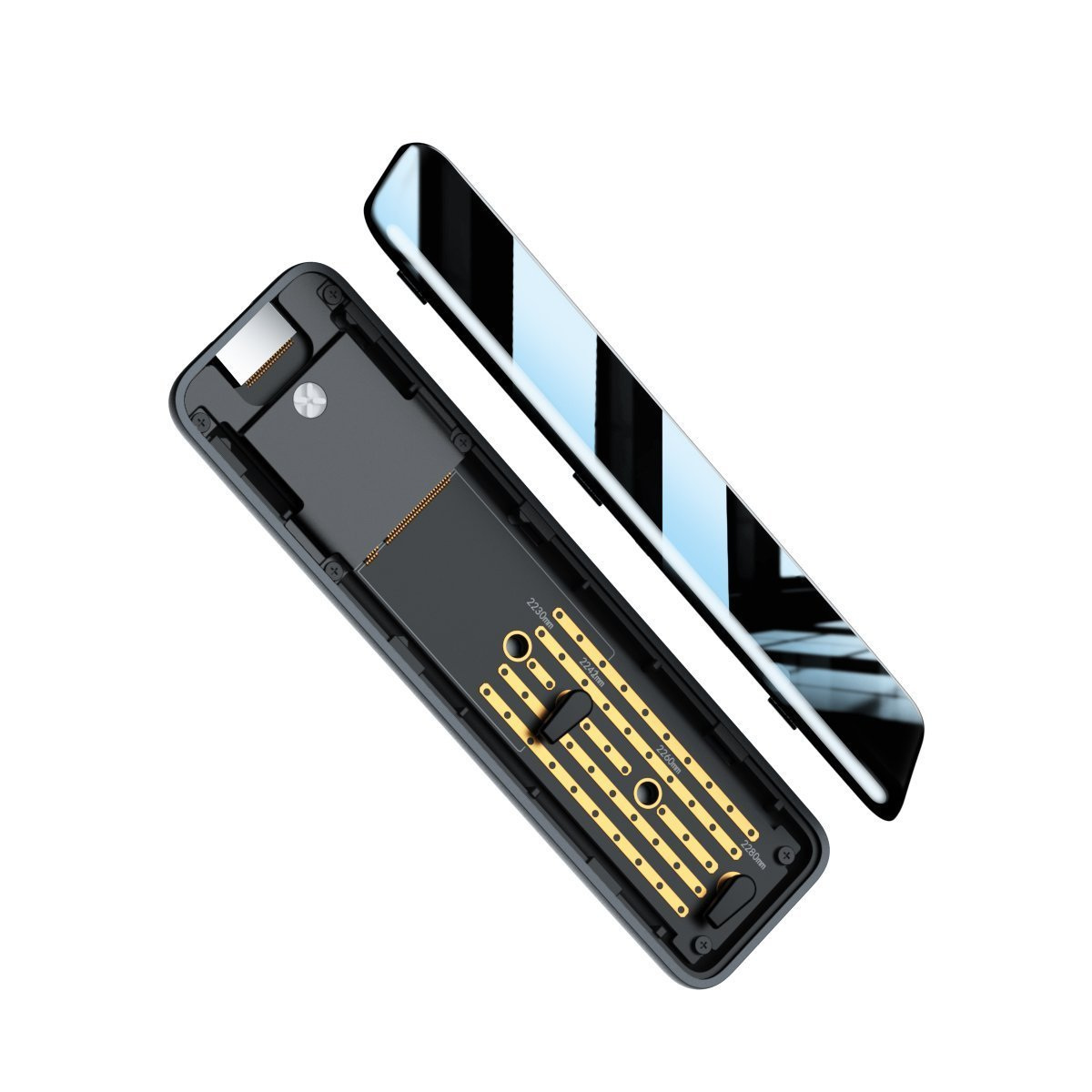 Obudowa zewnętrzna na dysk SSD M.2 (SATA) Baseus Full Speed Series, Micro USB - USB-A, 5Gbps - szara (CAYPH-D0G)