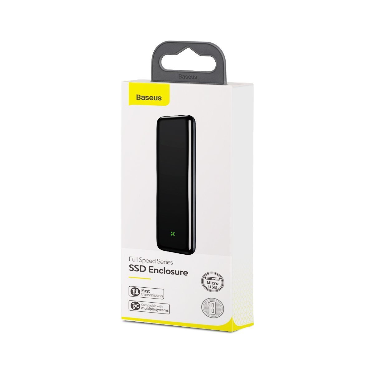 Obudowa zewnętrzna na dysk SSD M.2 (SATA) Baseus Full Speed Series, Micro USB - USB-A, 5Gbps - szara (CAYPH-D0G)