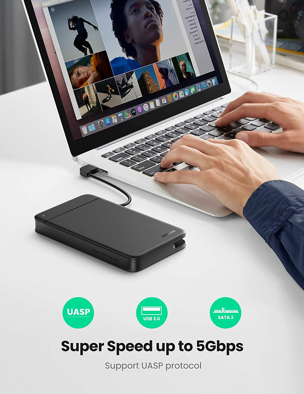 Zdjęcie produktu: Obudowa zewnętrzna na dysk 2,5" HDD/SSD UGREEN CM352, SATA III, USB-A 3.0 (80555)