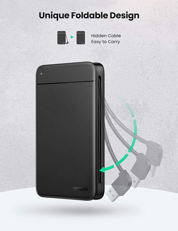 Zdjęcie produktu: Obudowa zewnętrzna na dysk 2,5" HDD/SSD UGREEN CM352, SATA III, USB-A 3.0 (80555)