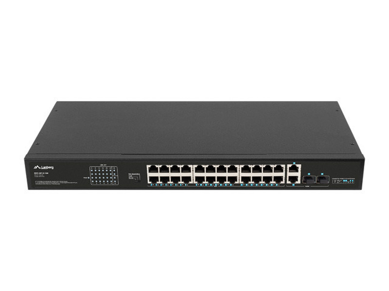 Zdjęcie produktu: Switch Lanberg 24x 100mb POE+/2x Combo Rack 19" Gigabit Ethernet 360W V2