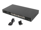 Miniatura zdjęcia: Switch Lanberg 24x 100mb POE+/2x Combo Rack 19" Gigabit Ethernet 360W V2