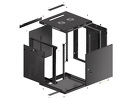 Miniatura zdjęcia: Szafa Instalacyjna Rack Wisząca 19" 12U 600x600 Czarna Drzwi Metalowe Lanberg (Flat Pack)