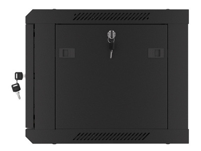Miniatura produktu: Szafa Instalacyjna Rack Wisząca 19" 6U 600x600 Czarna Drzwi Metalowe Lanberg (Flat Pack)
