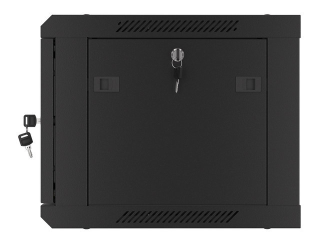 Szafa Instalacyjna Rack Wisząca 19" 6U 600x600 Czarna Drzwi Metalowe Lanberg (Flat Pack)