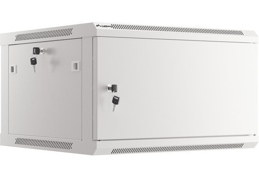 Zdjęcie produktu: Szafa Instalacyjna Rack Wisząca 19" 6U 600x600 Szara Drzwi Metalowe Lanberg (Flat Pack)