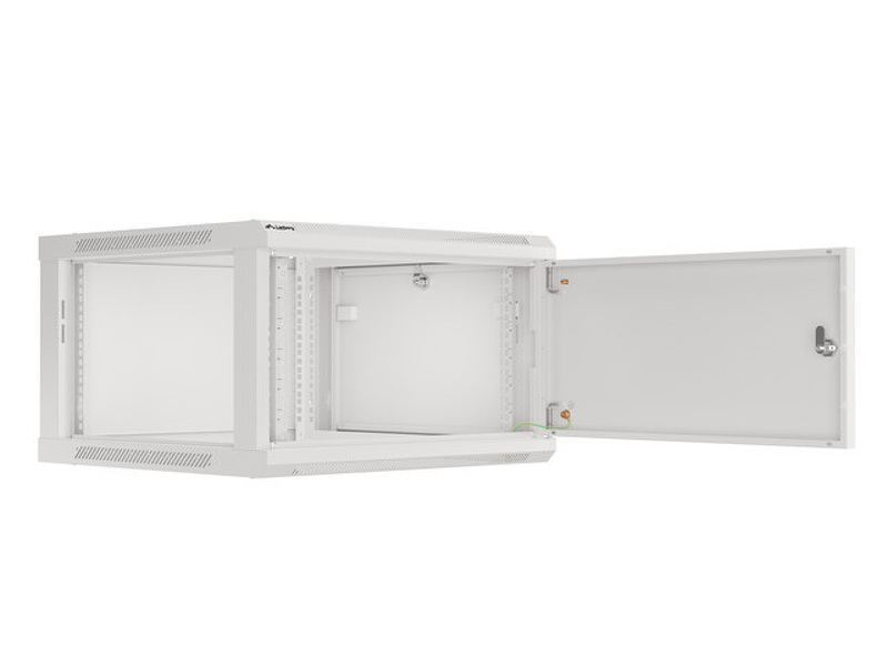 Zdjęcie produktu: Szafa Instalacyjna Rack Wisząca 19" 6U 600x600 Szara Drzwi Metalowe Lanberg (Flat Pack)