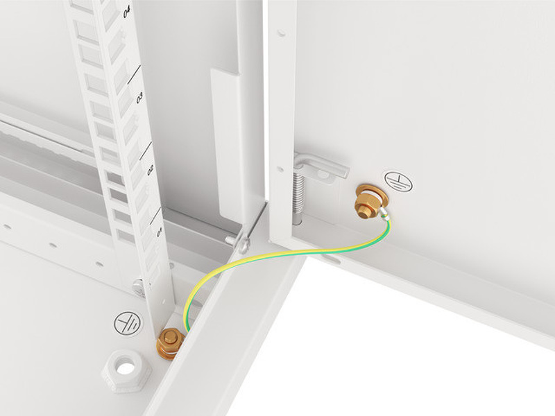 Zdjęcie produktu: Szafa Instalacyjna Rack Wisząca 19" 6U 600x600 Szara Drzwi Metalowe Lanberg (Flat Pack)