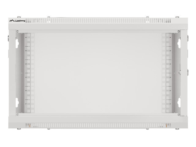 Szafa Instalacyjna Rack Wisząca 19" 6U 600x600 Szara Drzwi Metalowe Lanberg (Flat Pack)