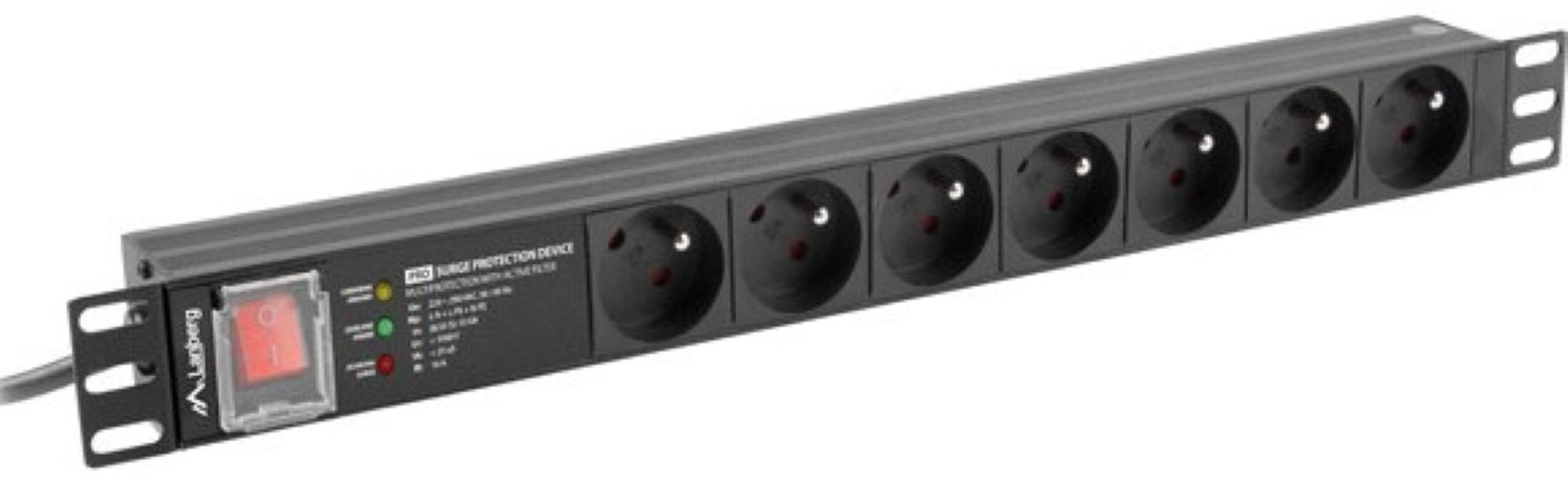 Zdjęcie produktu: Listwa zasilająca Lanberg Rack PDU Pro 19" 1U 16a 7x 230V Pl Spd-3mp 2m Czarna Zdjęcie produktu: Listwa zasilająca Lanberg Rack PDU Pro 19" 1U 16a 7x 230V Pl Spd-3mp 2m Czarna