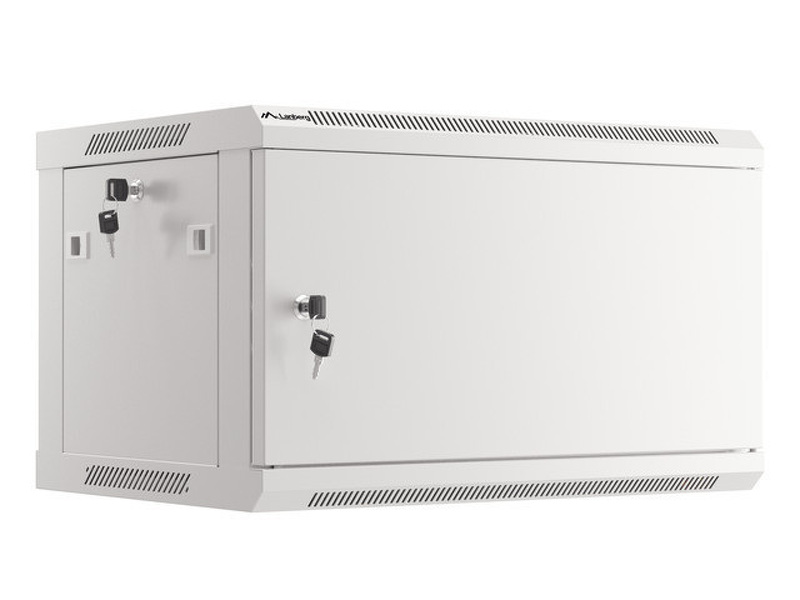 Zdjęcie produktu: Szafa Instalacyjna Rack Wisząca 19" 6U 600x450 Szara Drzwi Metalowe Lanberg (Flat Pack)