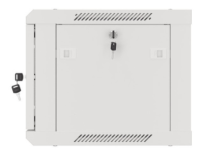Miniatura produktu: Szafa Instalacyjna Rack Wisząca 19" 6U 600x450 Szara Drzwi Metalowe Lanberg (Flat Pack)