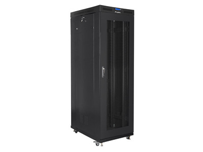 Miniatura produktu: Szafa Instalacyjna Rack Stojąca 19" 37u 800x1000 Czarna Drzwi Perforowane Lcd Lanberg (Flat Pack)