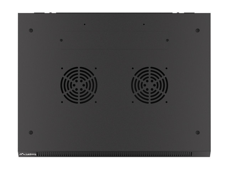 Zdjęcie produktu: Szafa Instalacyjna Rack Wisząca 19" 12U 600x450 Czarna Drzwi Metalowe Lanberg (Flat Pack)