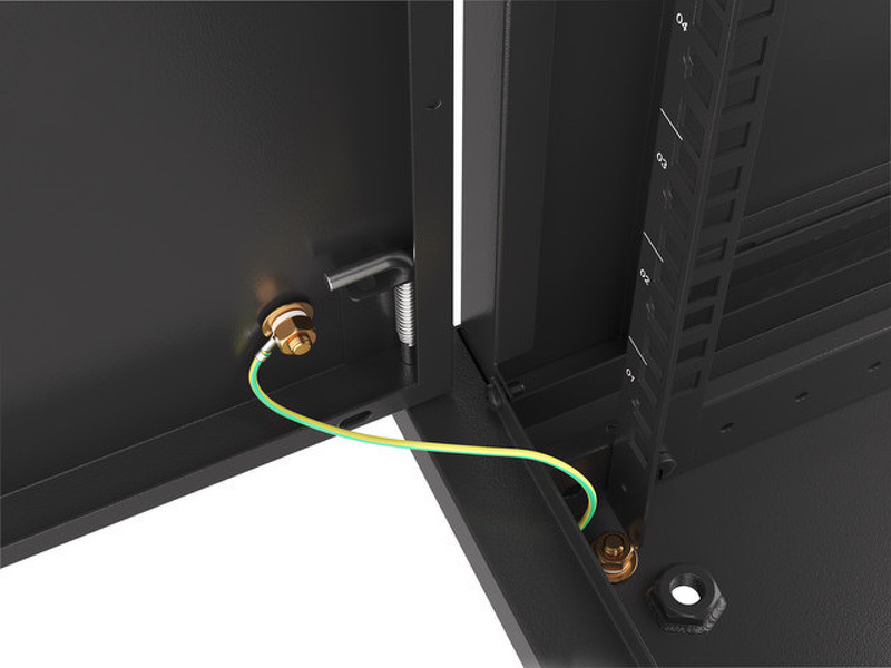 Zdjęcie produktu: Szafa Instalacyjna Rack Wisząca 19" 9U 600x600 Czarna Drzwi Metalowe Lanberg (Flat Pack)