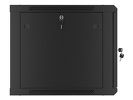 Miniatura zdjęcia: Szafa Instalacyjna Rack Wisząca 19" 9U 600x600 Czarna Drzwi Metalowe Lanberg (Flat Pack)