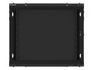 Miniatura zdjęcia: Szafa Instalacyjna Rack Wisząca 19" 9U 600x600 Czarna Drzwi Metalowe Lanberg (Flat Pack)