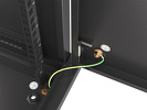 Miniatura zdjęcia: Szafa Instalacyjna Rack Wisząca 19" 9U 600x600 Czarna Drzwi Metalowe Lanberg (Flat Pack)