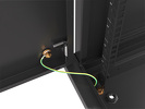Miniatura zdjęcia: Szafa Instalacyjna Rack Wisząca 19" 9U 600x600 Czarna Drzwi Metalowe Lanberg (Flat Pack)
