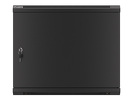 Miniatura zdjęcia: Szafa Instalacyjna Rack Wisząca 19" 9U 600x600 Czarna Drzwi Metalowe Lanberg (Flat Pack)